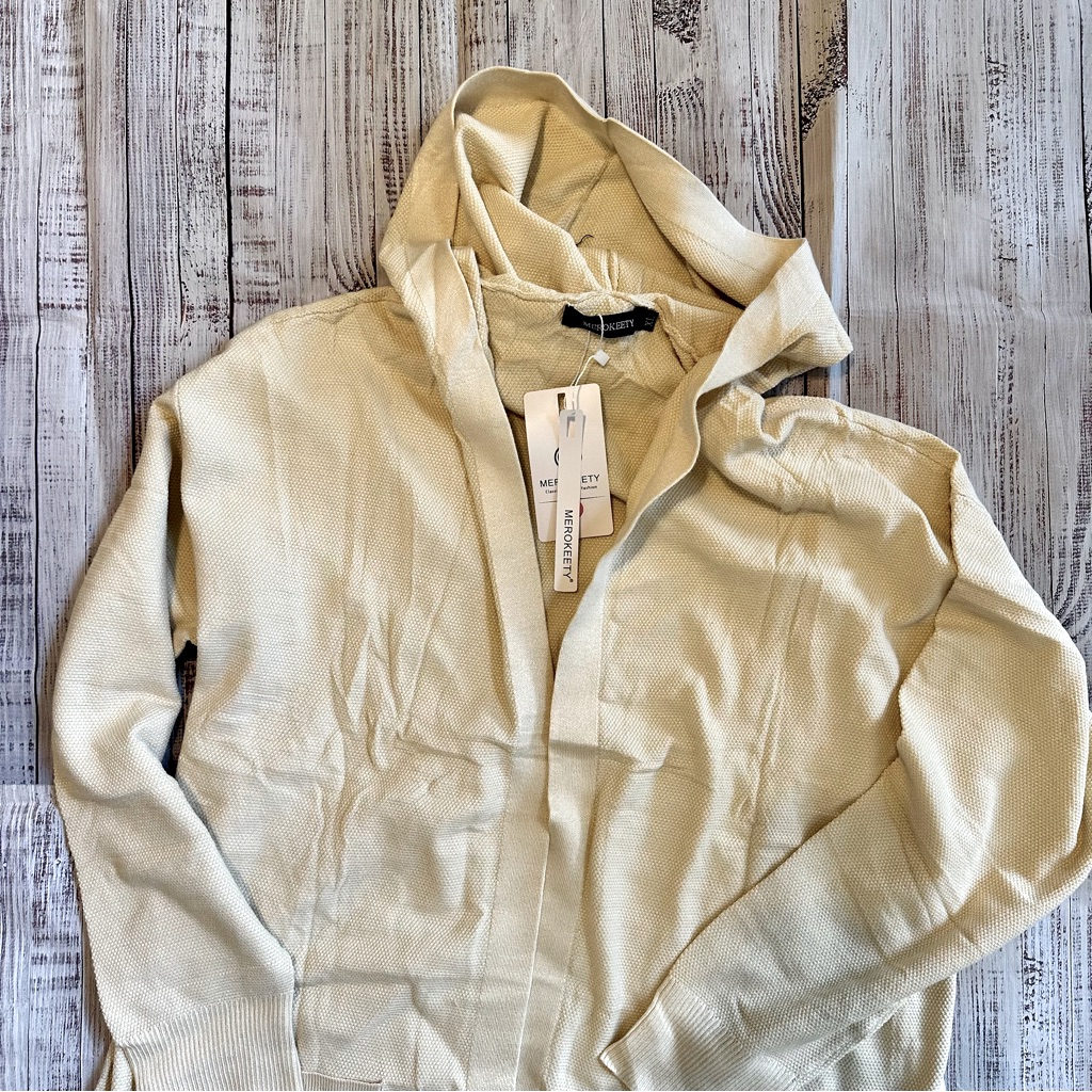 Knit Hooded Cardigan